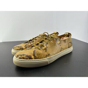 Gucci Phyton Snakeskin Yellow Sneakers For Man Size 10.5-Gucci